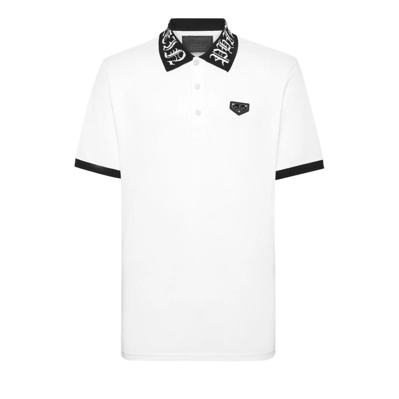 Philipp Plein Poloshirt Poloshirt Gothic Plein weiss