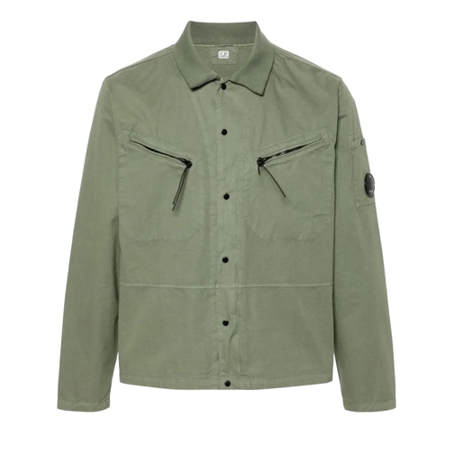 CP Company Legere Oberteile Shirtjacket khaki grün