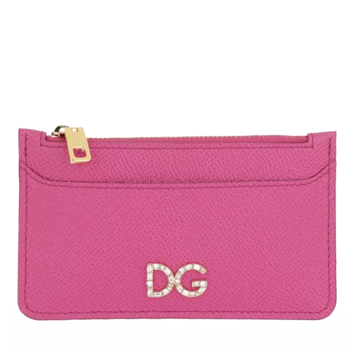 Dolce&Gabbana DG Logo Cardholder Leather Pink Porte-cartes