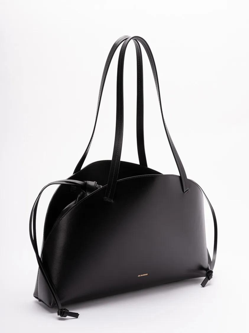 Jil Sander Hobo bags `Curve` Shoulder Bag in zwart