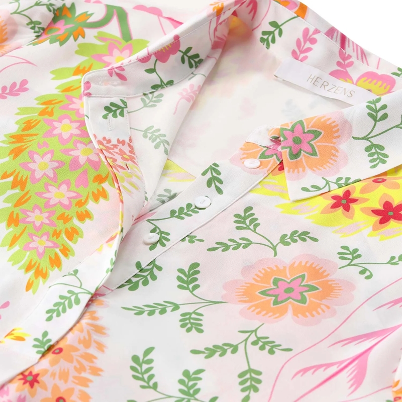 Herzensangelegenheit Blouse Seidenbluse mit Blumenmuster weiß(Image 3)