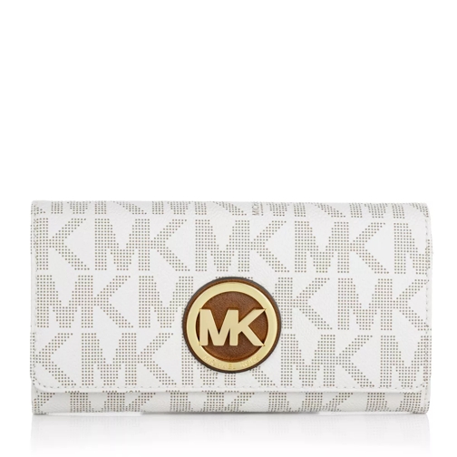 MICHAEL Michael Kors Fulton Carryall Wallet Vanilla/Gold Portemonnaie mit Überschlag