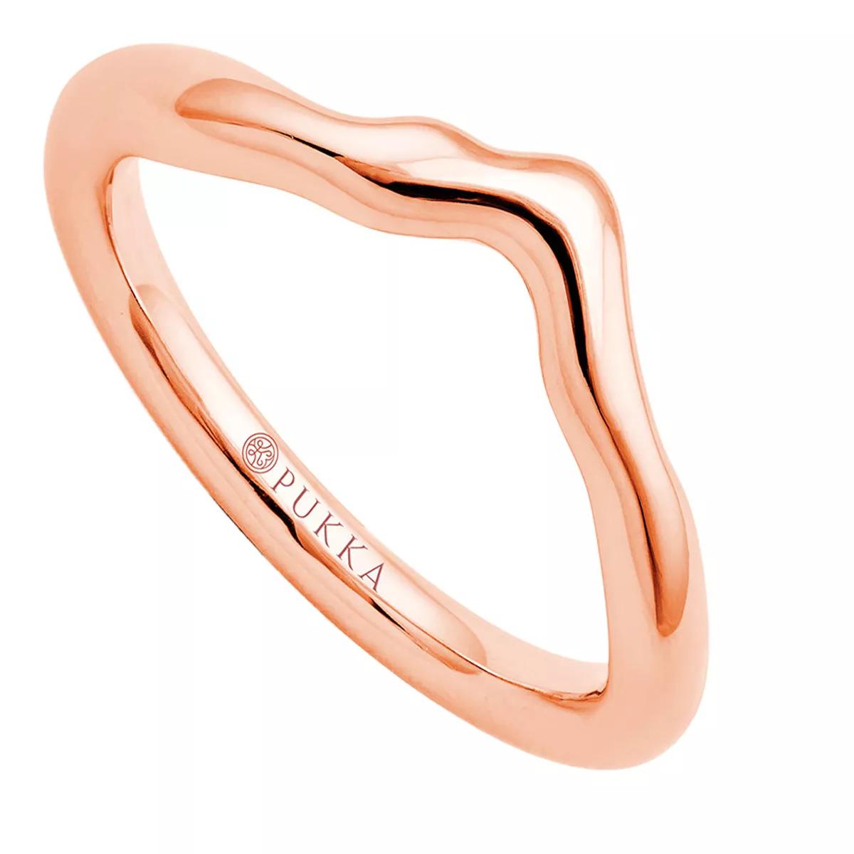 Pukka Berlin Ring - Nimbus Metal Chevron Ring - Gr. 58 - in Quarz - für Damen