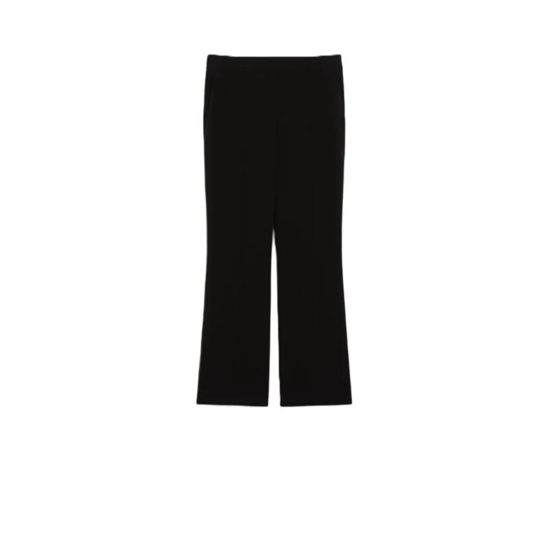 Max Mara  Slim-Fit Black Trousers With Cropped Legs Black