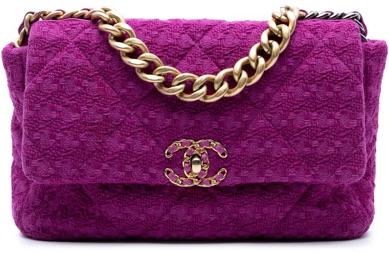 Chanel Hobo Bags - Large Tweed 19 Flap - Gr. unisize - in Orange - für Damen