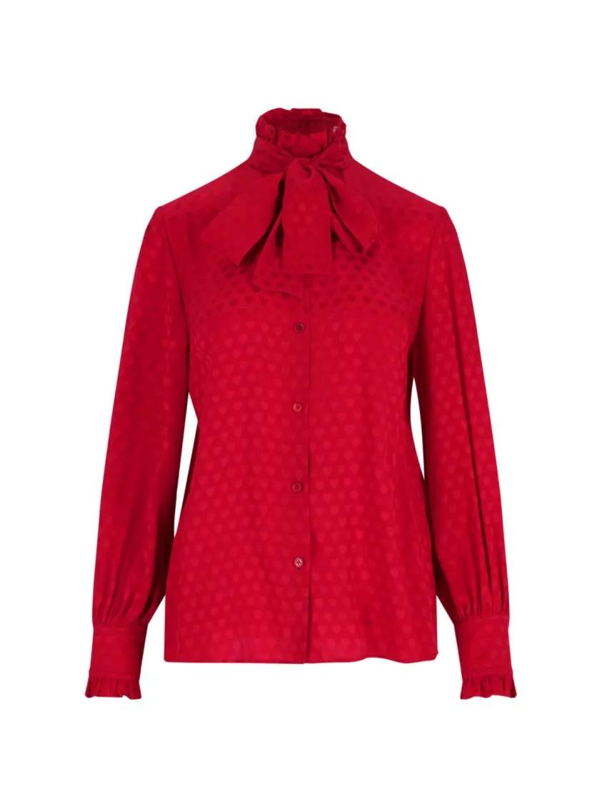 Thumbnail - Valentino Garavani - Silk Shirt – Red - Größe 44 - rot