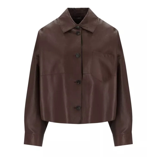 Max Mara Vortice Brown Shirt Jacket Black 