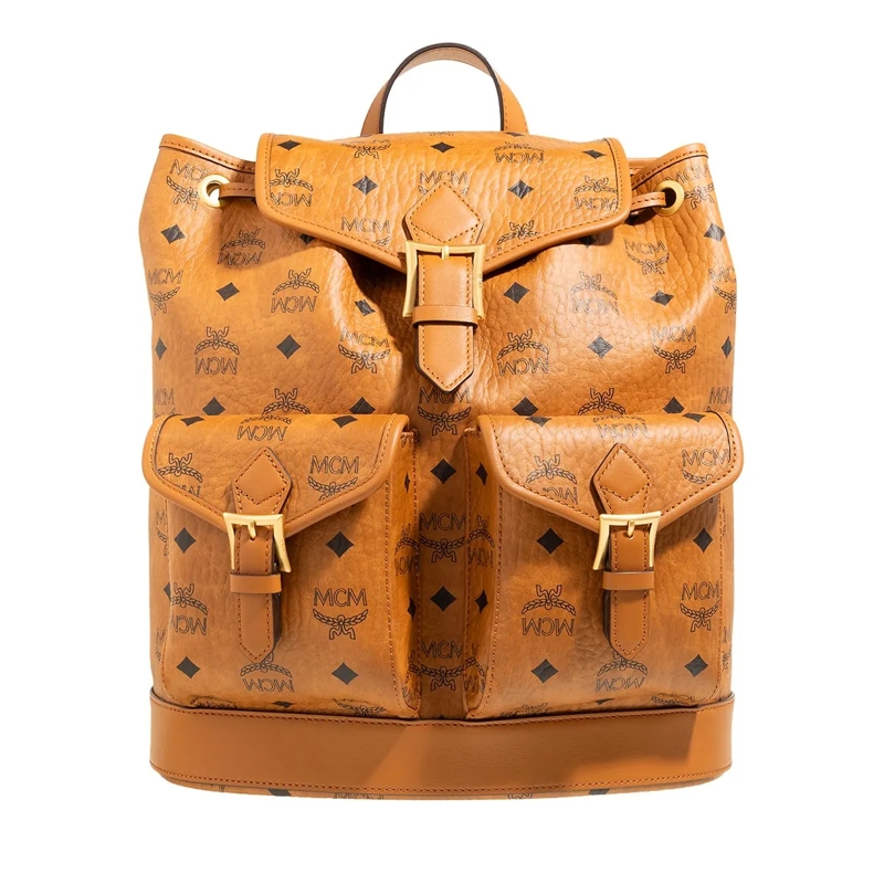 MCM Backpack Aren Backpack Small Cognac