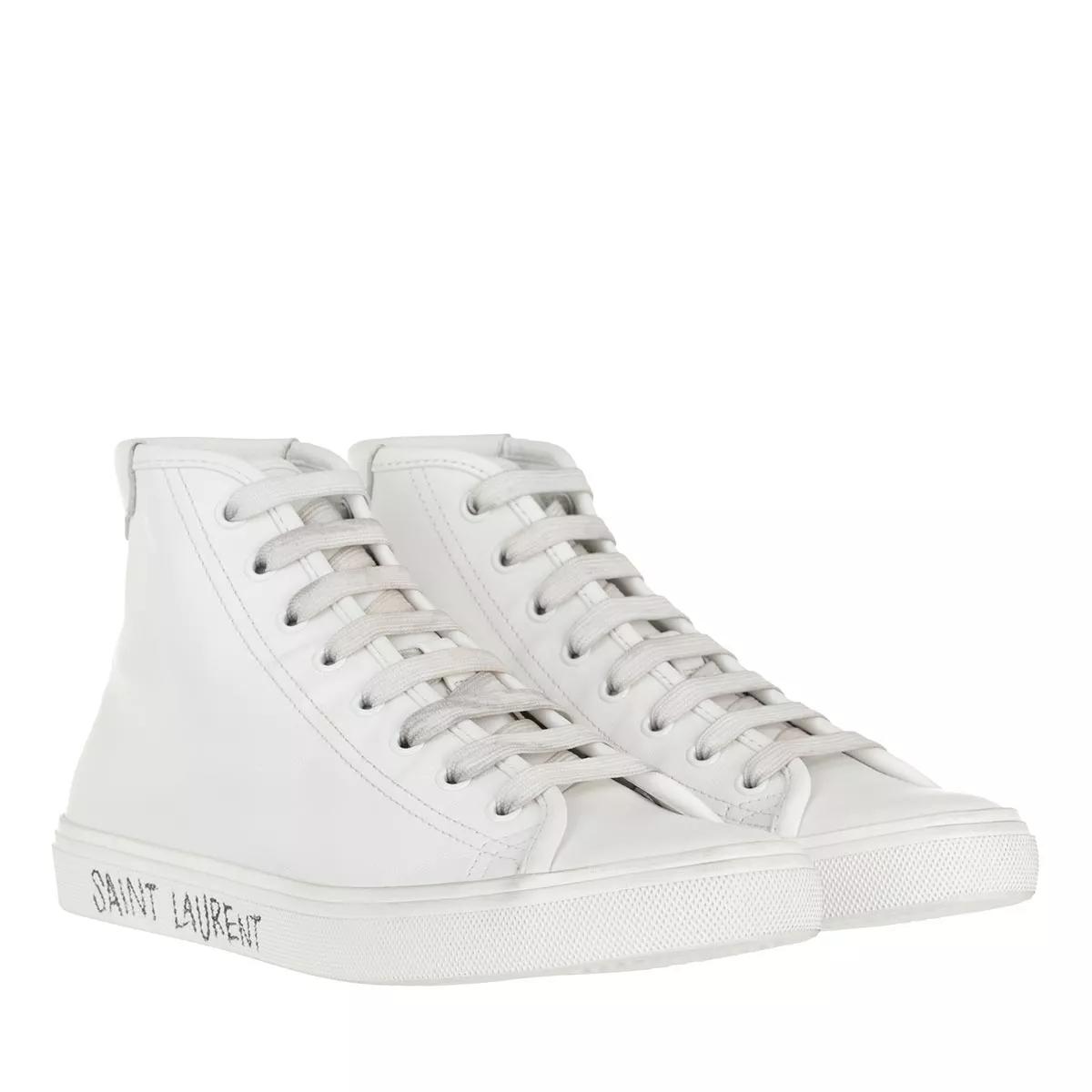 Malibu Mid Top Sneakers Smooth Leather White High-Top Sneaker