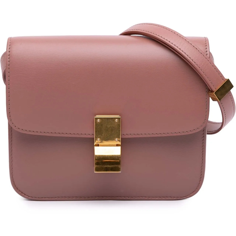 Celine Schultertasche Teen Calfskin Classic Box rose
