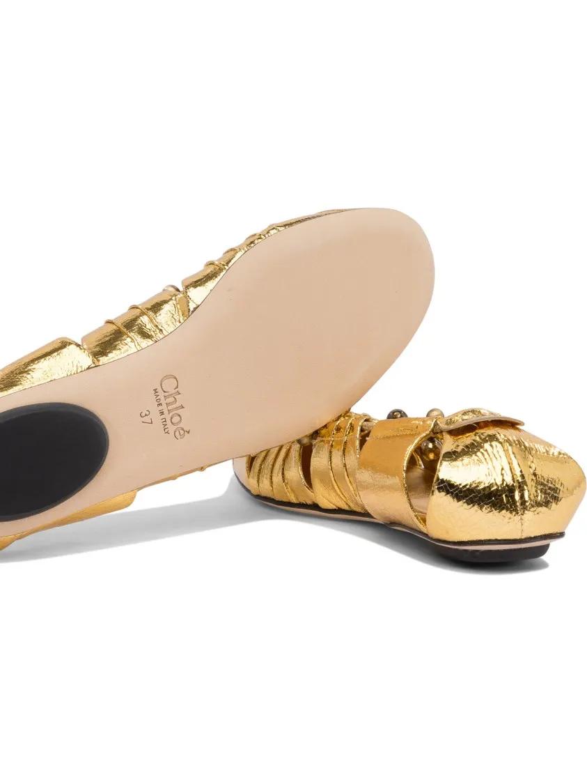 Thumbnail - Ballet Flats Cut-Out Details - Gr. 36 (EU) - in Gold