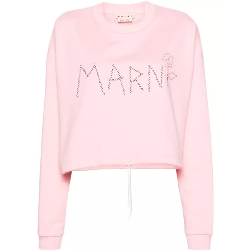 Marni Pink Marni Logo-Embroidered Blouse Pink 