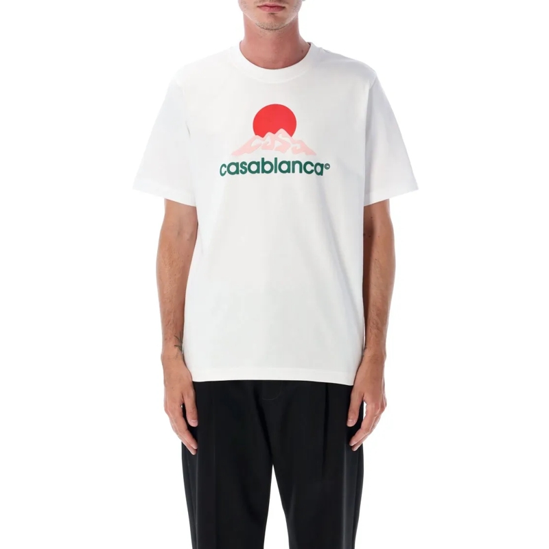 Casablanca T-shirt Montagne Printed T-Shirt White