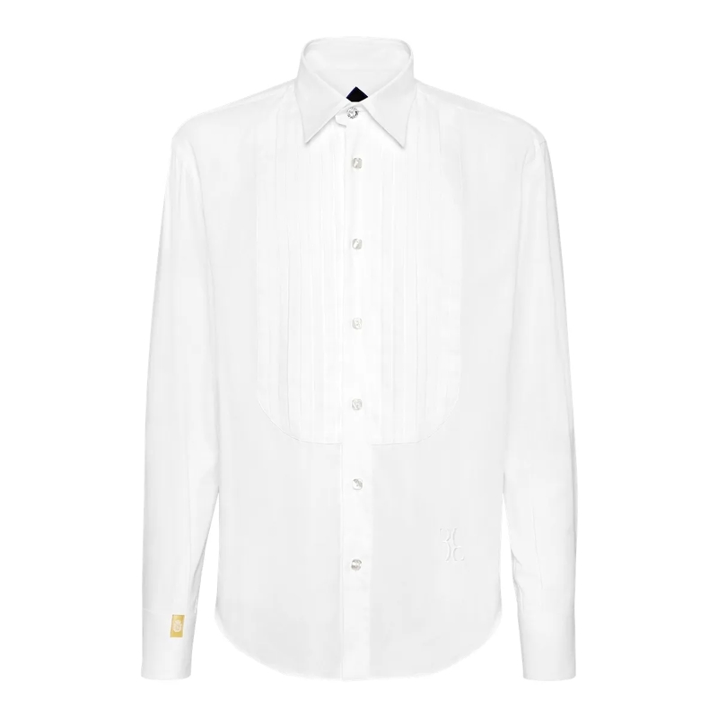 BILLIONAIRE Hemd Hemd Goldschnitt Ls weiss