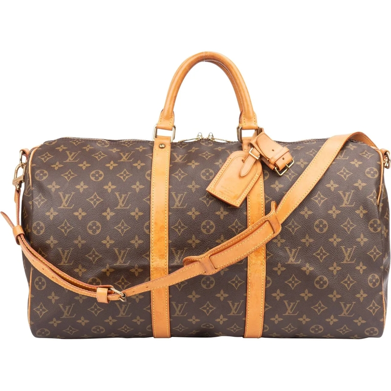 Louis Vuitton Tote Louis Vuitton Canvas Monogram Keepall 50 Bandoulie braun