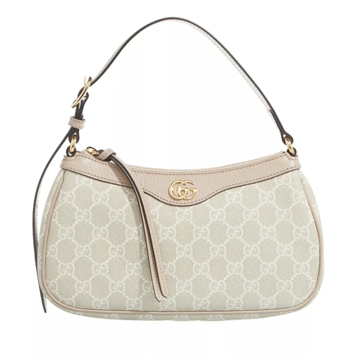 Gucci Ophidia Small Handbag Beige and White GG Supreme Canvas Pochette-väska