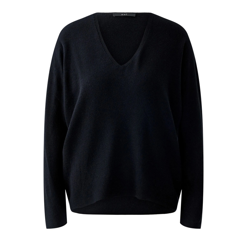 Oui Pullover Pullover FREYJA schwarz