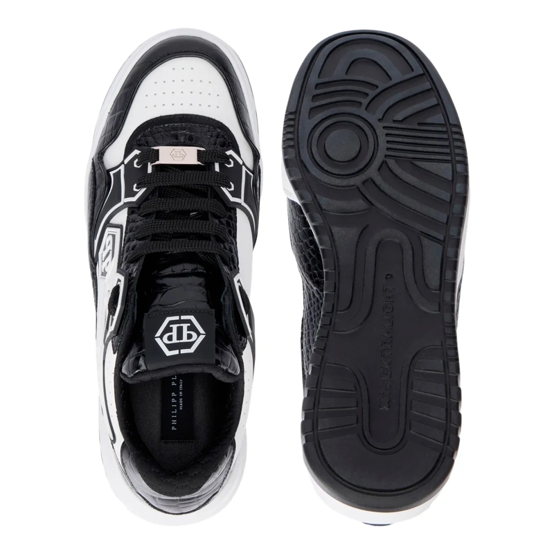Philipp Plein Low-Top-Sneaker Verleihen Sie Ihrem Look mit diesen Moonwalker-Sne weiss(Image 4)