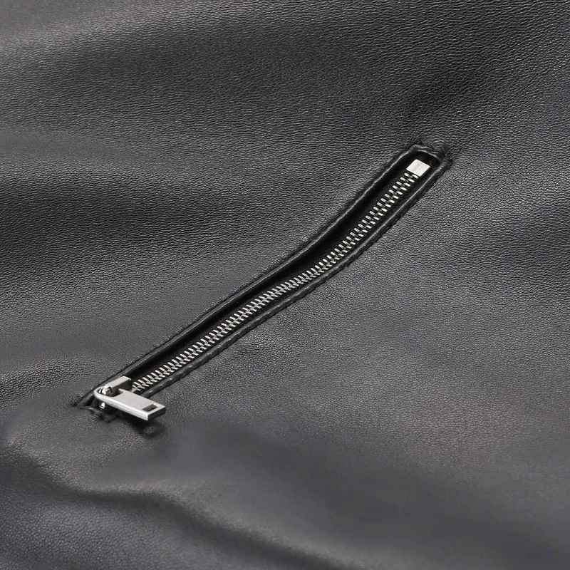 Jil Sander Blouson Jacke aus Leder schwarz(Image 6)