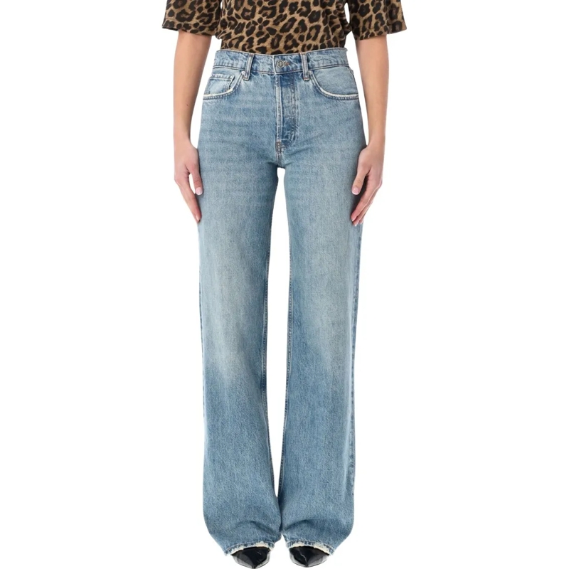 Anine Bing Jeans Hugh Wide-Leg Jeans Blue