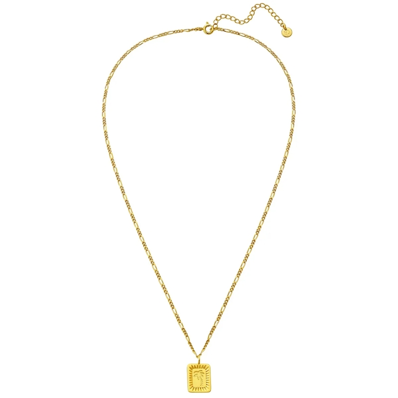 Glanzstücke München Mittellange Halskette Sterling Silber Halskette Palme gold(Image 2)