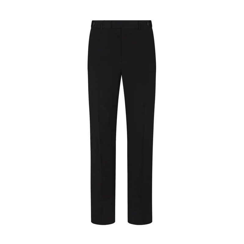 Emporio Armani Chino Slim-Fit Trousers In Stretch Virgin Wool Black
