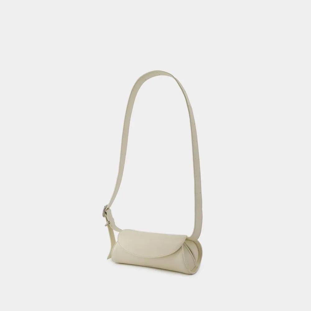 Jil Sander Hobo bags Cannolo Mini Purse Leather Eggshell in beige