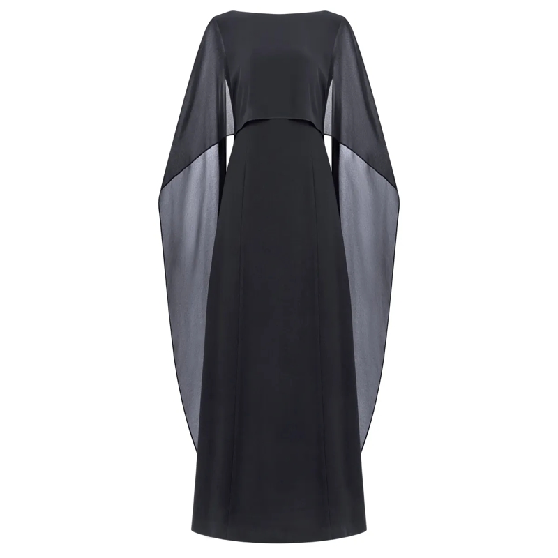 Apart Abendkleid Kleid mit Cape schwarz
