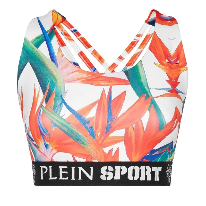 Plein Sport Top Sport Bh weiss