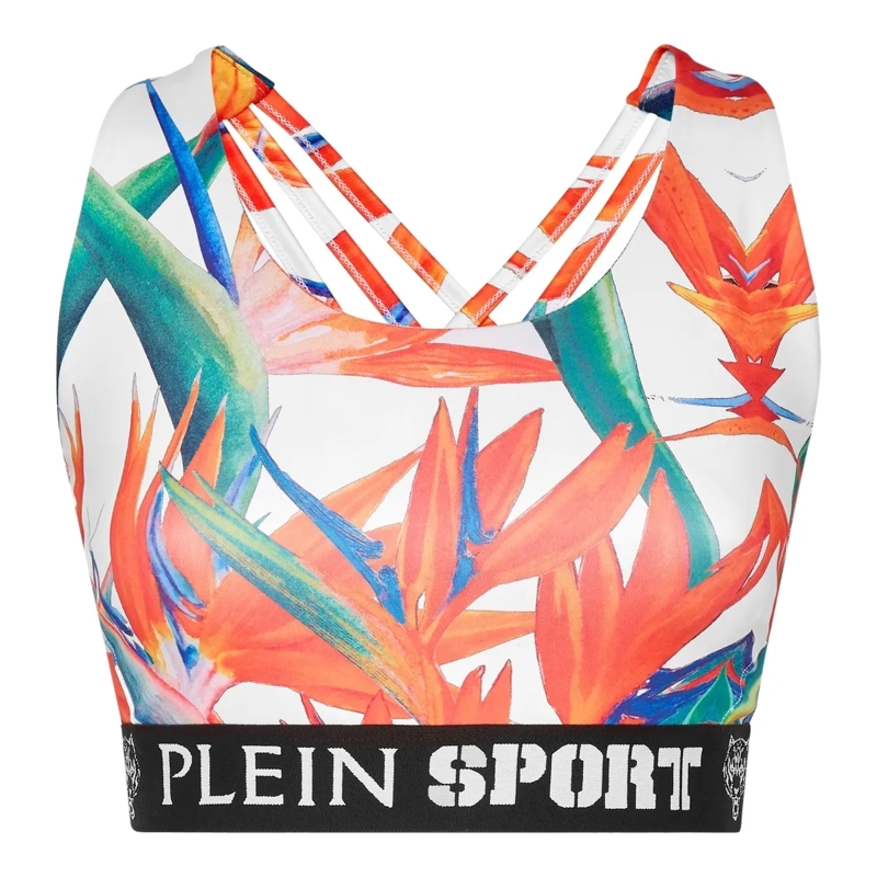 Plein Sport Top Sport Bh weiss
