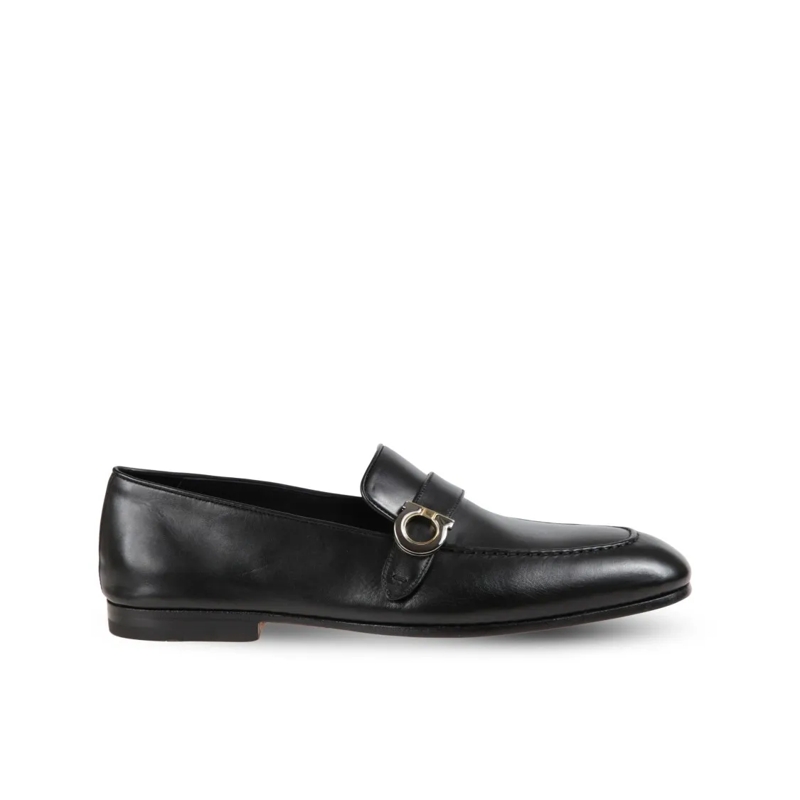 Salvatore Ferragamo Loafer Moccasins With Refined Detailing Black