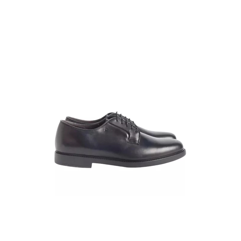 Fratelli Rossetti Schnürschuhe Black Leather Laced Shoe Black