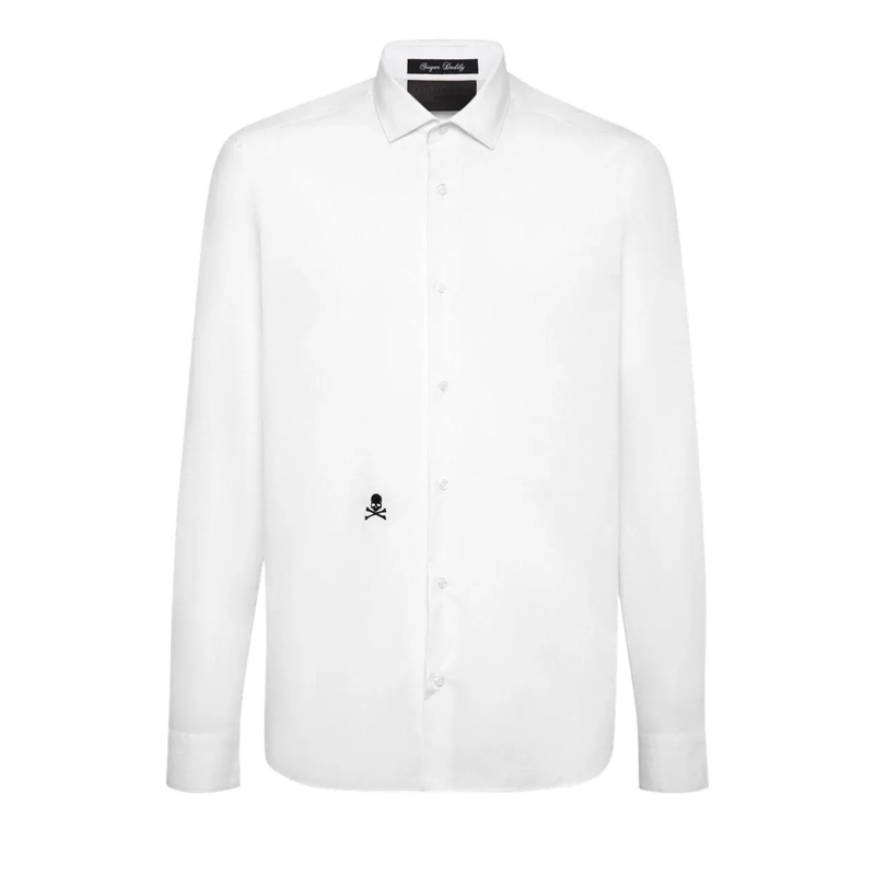Philipp Plein Hemd Hemd Slim Fit Skull weiss