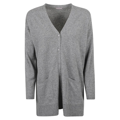 Rosso Puro Pullover V-Neck Cashmere Sweater Grey