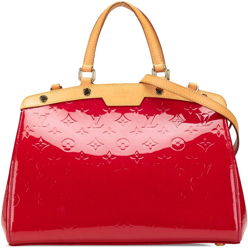 Louis Vuitton Sac à bandoulière Monogram Vernis Brea MM rot