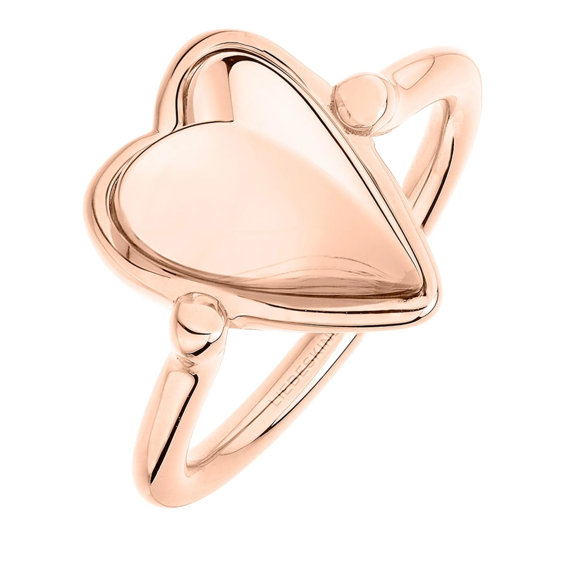 Liebeskind Berlin Ring Edelstahl Metal Heart rose