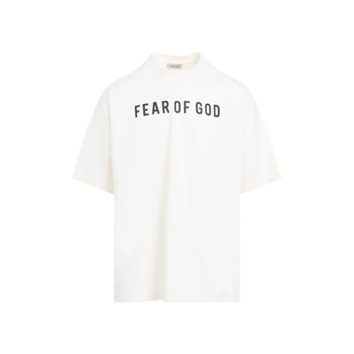 FEAR OF GOD T-shirts Logo Black Print T-Shirt White