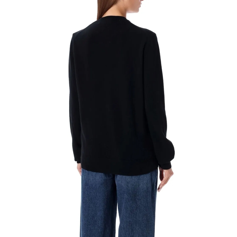 Comme des Garcons Vest Cardigan Black Heart Patch Black