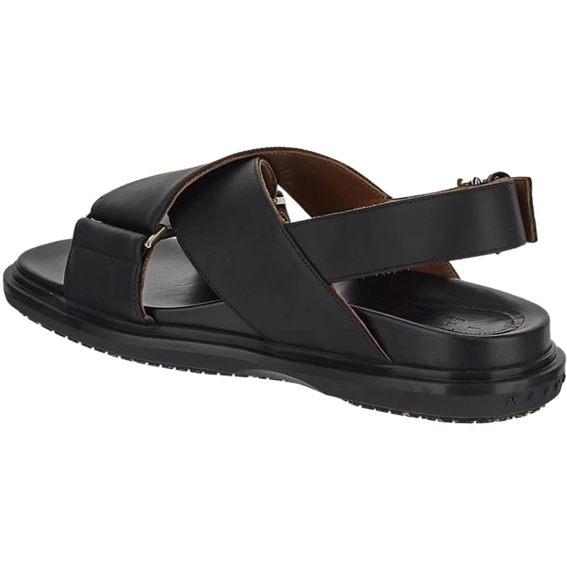 Marni Slides Fb Criscross Sandal Black(Image 5)