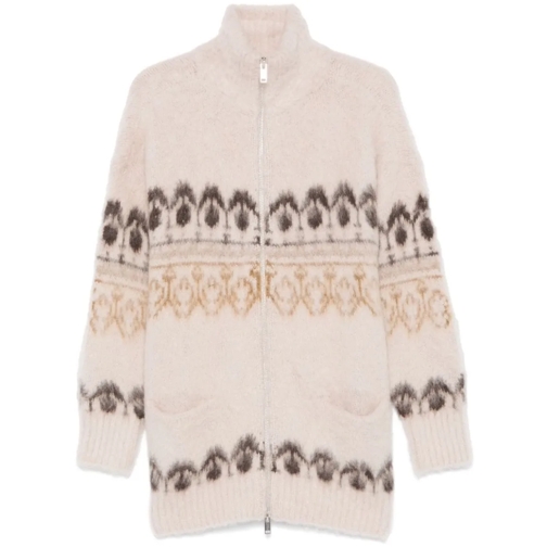 Isabel Marant Strickjacke Jacquard Cardigan Neutrals