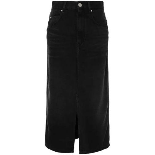 Isabel Marant Tilauria Denim Midi Skirt Black 