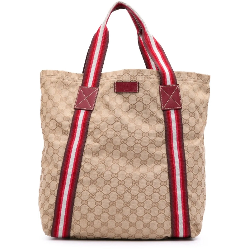 Gucci Shopper GG Canvas Web Tote braun