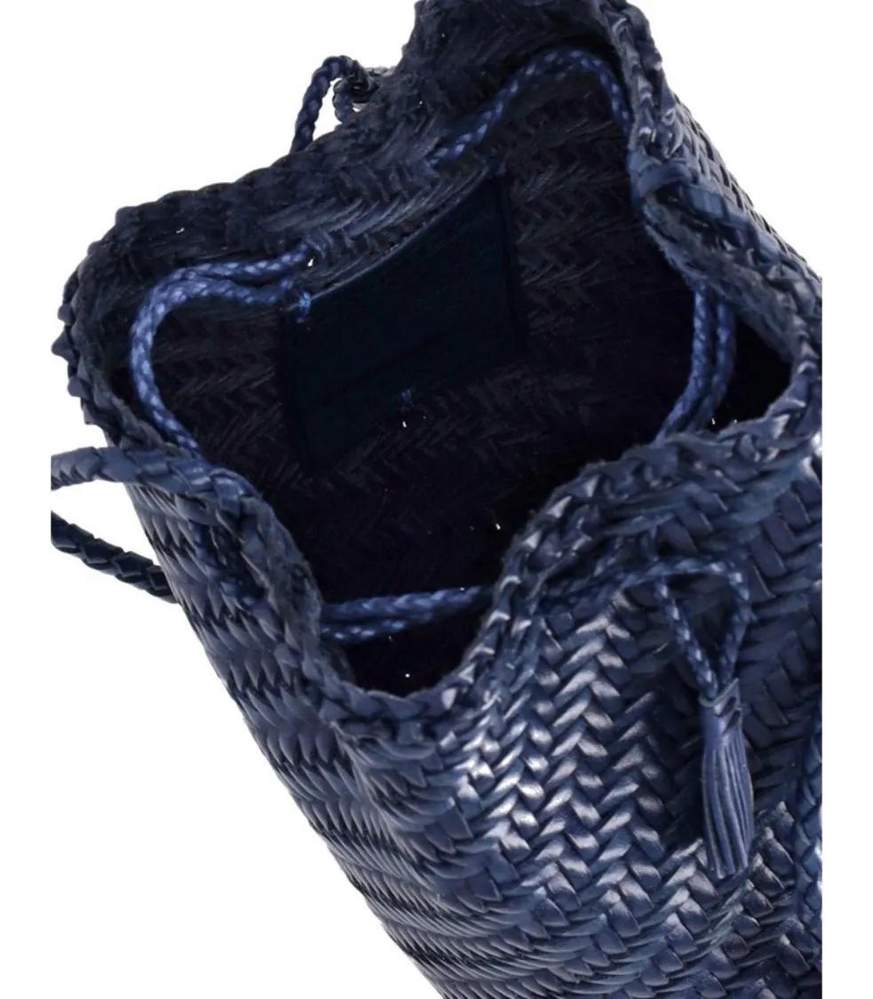 DRAGON DIFFUSION Bucket bags Double Jump Navy Blue Crossbody Bag in blauw
