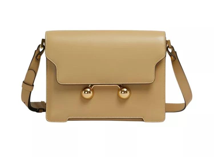 Marni Shopper - Medium Leather Shoulder Bag - Gr. unisize - in Beige - für Damen