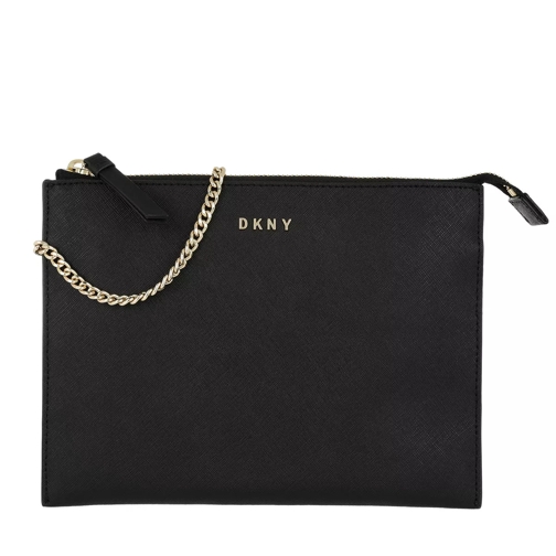 DKNY Bryant Park Chain Item Saffiano Leather Crossbody Black Crossbody Bag