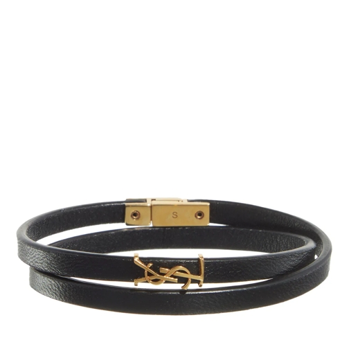 Saint Laurent Armband Cassandre Double Wrap Bracelet Black