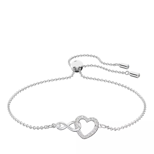 Swarovski Infinity Infinity and heart Rhodium plated White Bracelet
