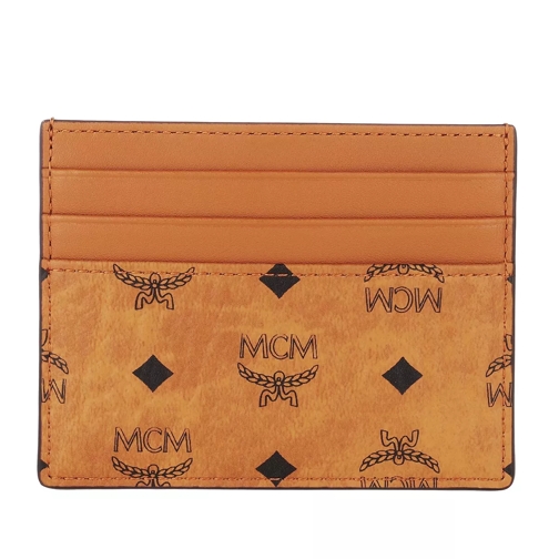 MCM Visetos Original Metal Money Clip Cognac Kartenhalter