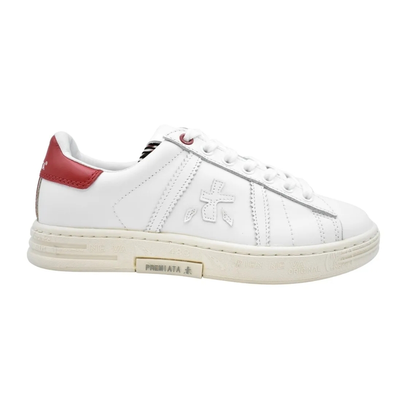 Premiata Lage-top sneaker Leather Sneakers With Contrasting Detail White