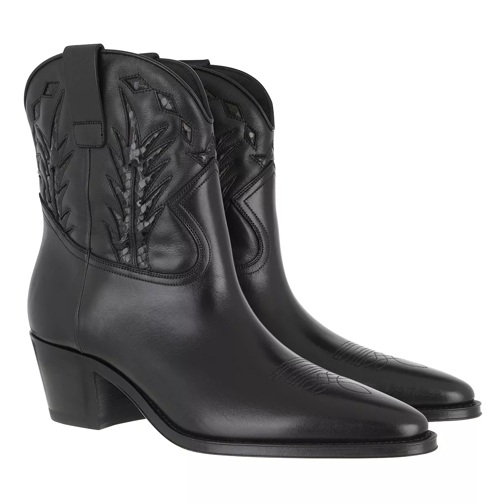 Celine Western Ankle Boots Calfskin Black Stövlar